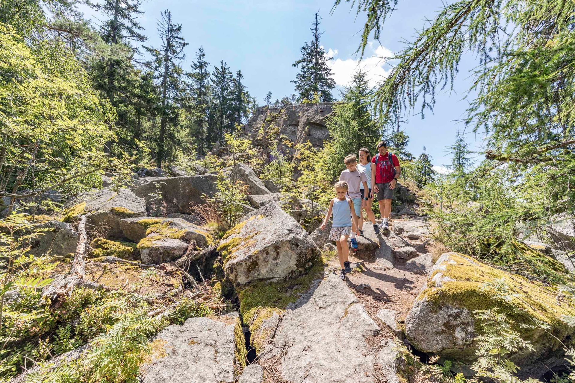 Wandern beim Saubadfelsen