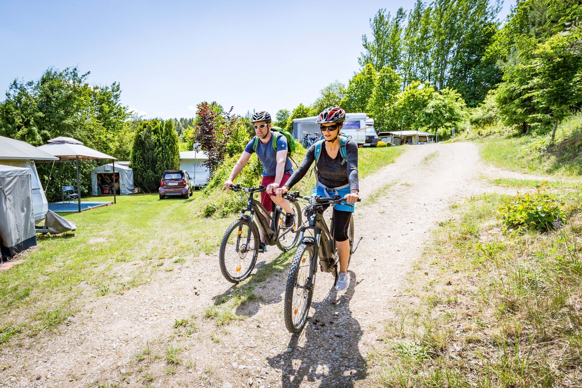 Radeln am Campingplatz am Eixendorfer See