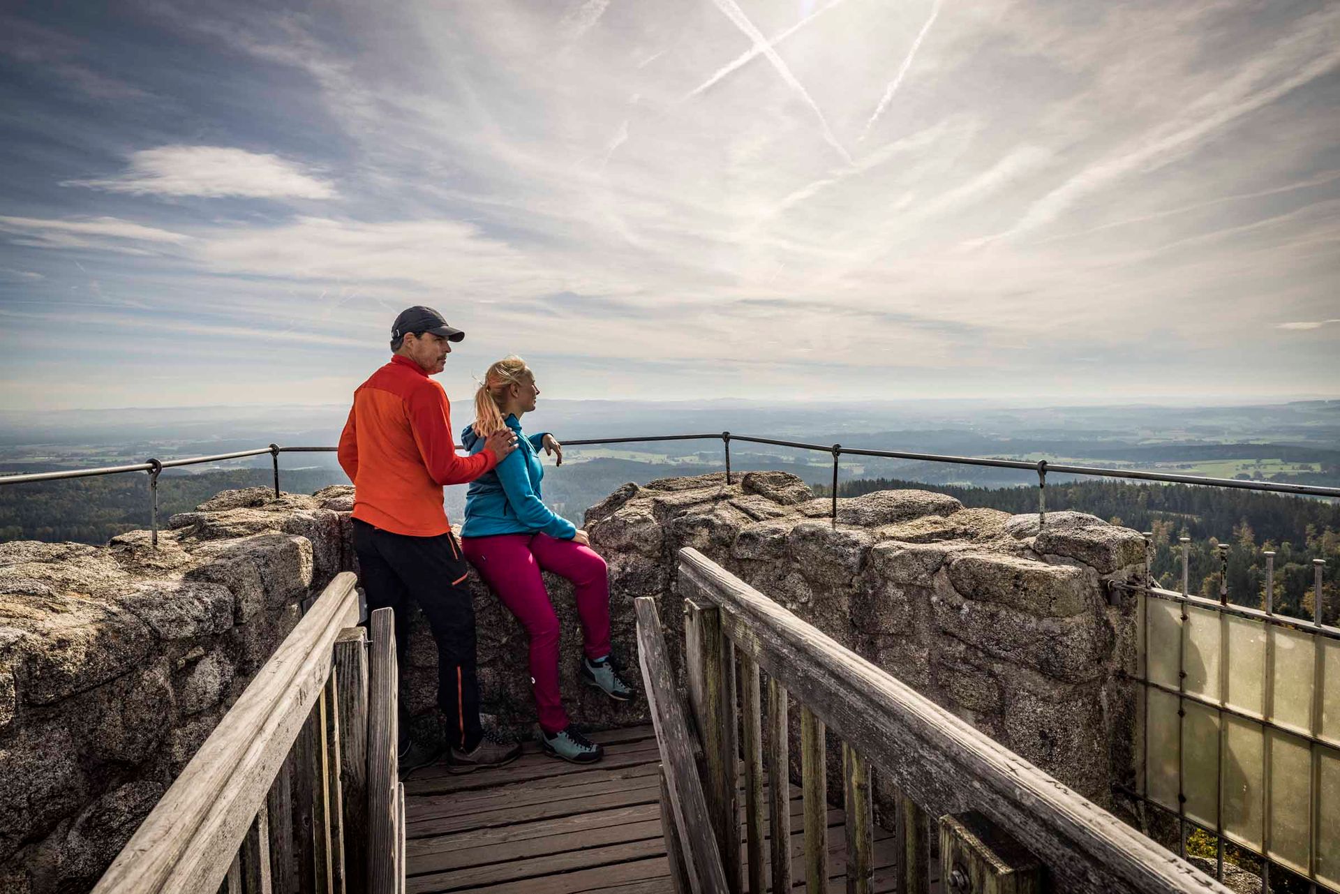 Aussicht vom Bergfried der Burgruine Weißenstein