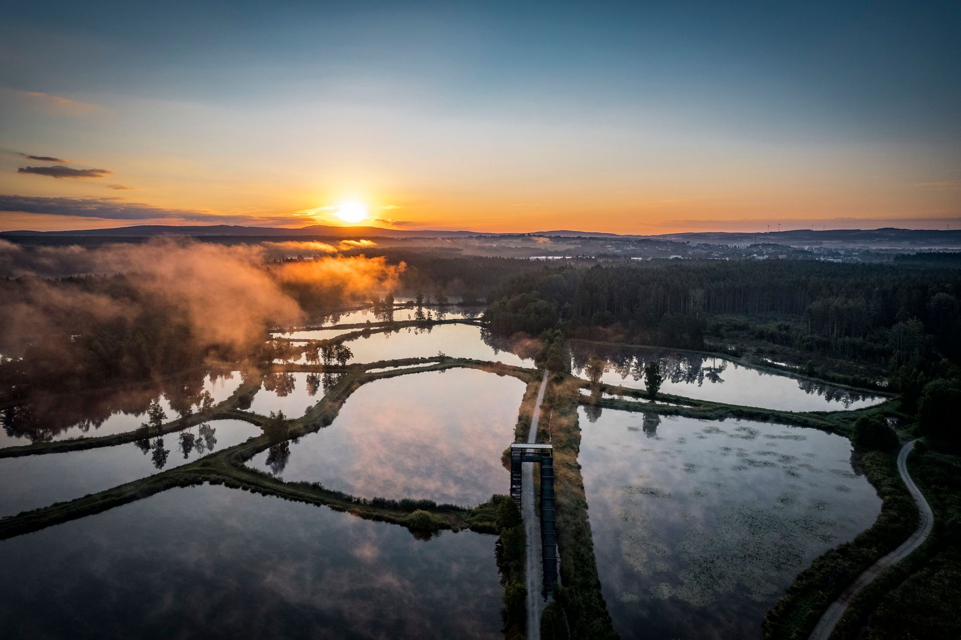 Teichpfanne bei Dämmerung